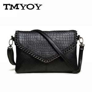 TMYOY PU Leather Bag Crocodile pattern vintage women messenger bag shoulder cross-body women  bag women bag Clutches Bolsa VK027