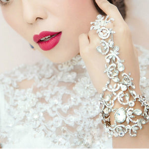 Bridal Chain Bracelet Wedding Dress Accessories Bridal Rhinestone Fashion Hair Accessories Bridemaid Hand Accessories Bracelets