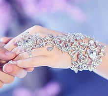 Load image into Gallery viewer, Bridal Chain Bracelet Wedding Dress Accessories Bridal Rhinestone Fashion Hair Accessories Bridemaid Hand Accessories Bracelets