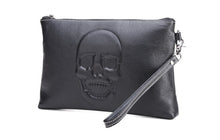 Load image into Gallery viewer, Luxury brand genuine leather men bag men envelope clutch bag skeleton skull black luxury handbag big purse men bag gift