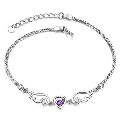 Korean Wholesale Products Silver Plated Heart-shaped  Bracelet Fashion Jewelry