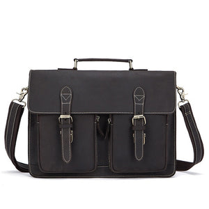 New style men bag Crazy Horse Leather Retro luxury single shoulder men bag Crossbody bag genuine leather men handbag