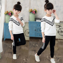 Load image into Gallery viewer, New Girls Sets 2018 Spring Autumn Baby Girls Clothing Sports Sweater +Pants 2Pcs Sets Suit Children Girls Clothing Sets 5 -13Y