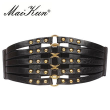 Load image into Gallery viewer, MaiKun Wide Belts for Women belt Cummerbund Luxury brand Elasti Women Belt Female Designer Belts