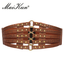 Load image into Gallery viewer, MaiKun Wide Belts for Women belt Cummerbund Luxury brand Elasti Women Belt Female Designer Belts