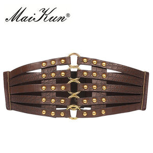 MaiKun Wide Belts for Women belt Cummerbund Luxury brand Elasti Women Belt Female Designer Belts