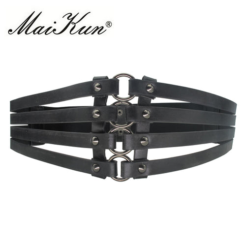 MaiKun Wide Belts for Women belt Cummerbund Luxury brand Punk Women Belt Designer Belts for Female