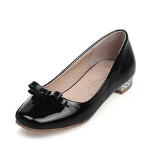 Load image into Gallery viewer, Karinluna 2018 Large Size 33-43 Sweet Bow  Slip On Square Toe Red Shoes Women Flats Spring Summer Girls Footwear