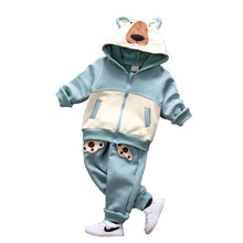 Load image into Gallery viewer, Warn Kids Clothes Baby Boys Clothing Set Toddler Boys Clothing Velvet Hooded Baby Boy Clothes Set 2018 New Winter