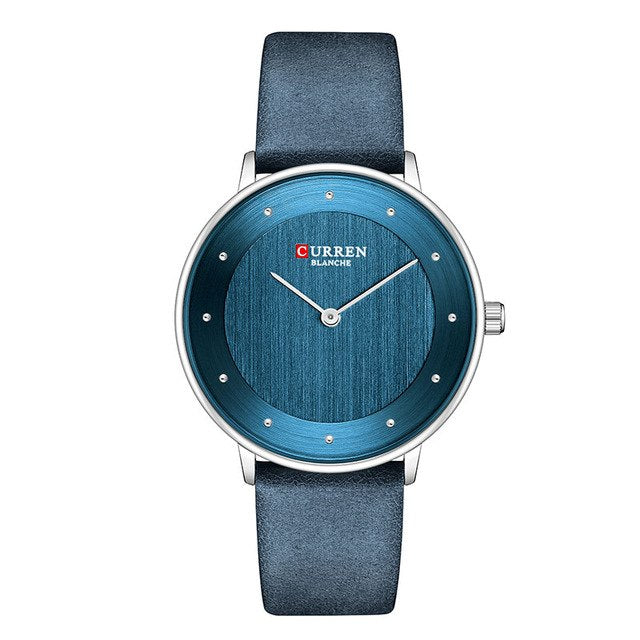 CURREN Blue Wrist Watch Women Watches Luxury Brand Leather Ladies Quartz Women Watches Relogio Feminino Montre Femme