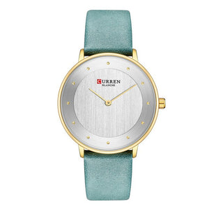 CURREN Blue Wrist Watch Women Watches Luxury Brand Leather Ladies Quartz Women Watches Relogio Feminino Montre Femme