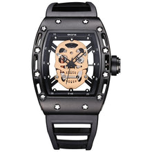 Load image into Gallery viewer, Skone Men&#39;s Watch Skull Watches 30M Waterproof Wrist Watches Night Luminous Quartz Watches Casual Hollow Watch