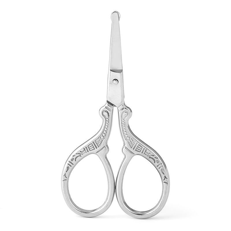 Safe Round Tip Nose Hair Scissors Beard Trimming Eyebrow Cutting Men Grooming Tools