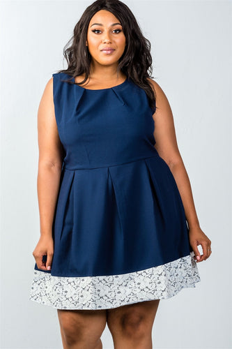 Plus Size Navy Dress