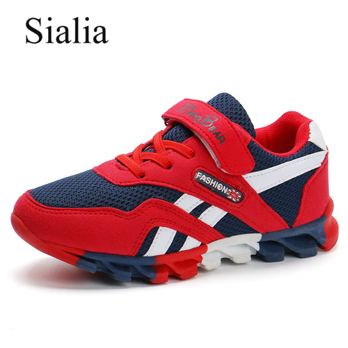 Sialia Summer Children Causal Shoes For Girls Sneakers Boys Footwear Mesh Rubber Sport Running Kids Sneakers School Trainer 2018