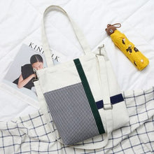 Load image into Gallery viewer, ZHIERNADiagonal canvas bag female student art Korean single shoulder Korean Harajuku style ulzzang simple wild bag