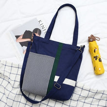 Load image into Gallery viewer, ZHIERNADiagonal canvas bag female student art Korean single shoulder Korean Harajuku style ulzzang simple wild bag