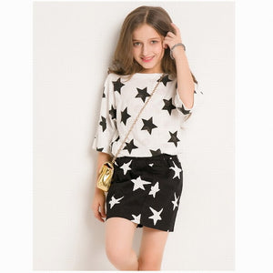 Teen Girls Clothing Two-piece Girls Outfit Tops Pants 8 10 12 14 years Summer Autumn Girls Clothing Set