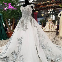 Load image into Gallery viewer, AIJINGYU Wedding Dresses Under 500 Gown Sale Shops Princess With Long Sleeves Plain Dress Indian Wedding Gowns