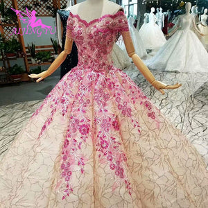 AIJINGYU Buy Wedding Dresses Gowns Under 500 Open Back Queen Illusion Italian Vegas Weddings Muslim Wedding Dress