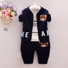 Load image into Gallery viewer, 2019 New products Fashion  Children&#39;s clothing suit  Cotton products for Boys  Three-piece set Spring and autumn Kids set