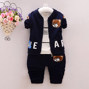 2019 New products Fashion  Children's clothing suit  Cotton products for Boys  Three-piece set Spring and autumn Kids set