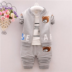 2019 New products Fashion  Children's clothing suit  Cotton products for Boys  Three-piece set Spring and autumn Kids set