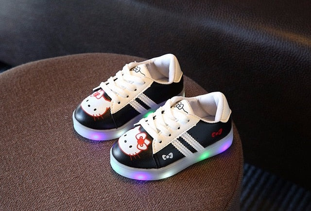 New cartoon high quality Cool LED children shoes breathable kids sneakers high quality boys girls footwear glowing infant tennis