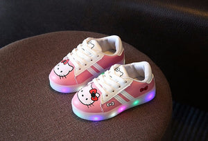 New cartoon high quality Cool LED children shoes breathable kids sneakers high quality boys girls footwear glowing infant tennis