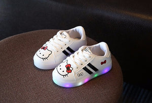 New cartoon high quality Cool LED children shoes breathable kids sneakers high quality boys girls footwear glowing infant tennis