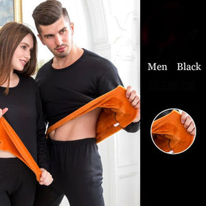 Men Winter Long Underwear Sets Warm Velvet Thick Inner Wear Thermal Underwear Size Plus 2018 New Hot Sale Long Johns Pajama Set