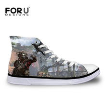 Load image into Gallery viewer, FORUDESIGNS Apex Legends Printing Children Sneakers Classic High Top Canvas Sport Shoes Kids Running Shoes for Boys Footwear