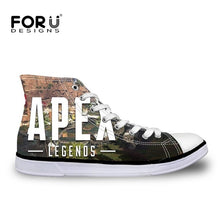 Load image into Gallery viewer, FORUDESIGNS Apex Legends Printing Children Sneakers Classic High Top Canvas Sport Shoes Kids Running Shoes for Boys Footwear