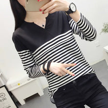 Load image into Gallery viewer, Nursing Tops Maternity Clothes Striped Breastfeeding T-shirts Feeding Tees Pregnancy Tops for Pregnant Women Clothing C740