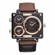 Load image into Gallery viewer, Sailcloth Belt Watch Made in China Fashion Three Time Watch Designer Man Watch Oulm Brand Quartz Watch HP3595 Mens Watch