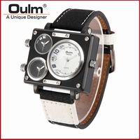 Sailcloth Belt Watch Made in China Fashion Three Time Watch Designer Man Watch Oulm Brand Quartz Watch HP3595 Mens Watch