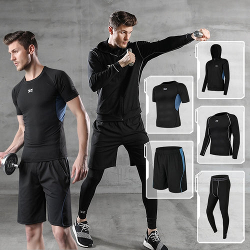 Five-piece sports wear for men gym